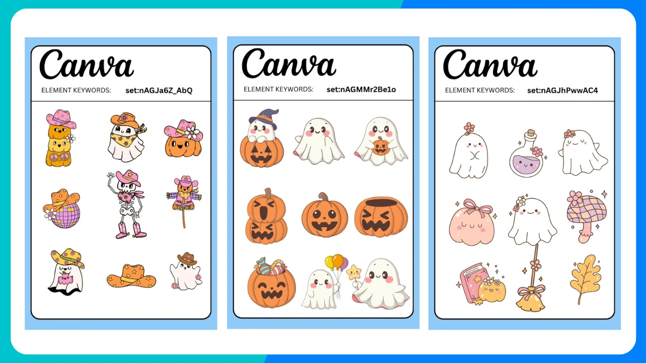 Best Spooky Cute Halloween Canva Element Codes 