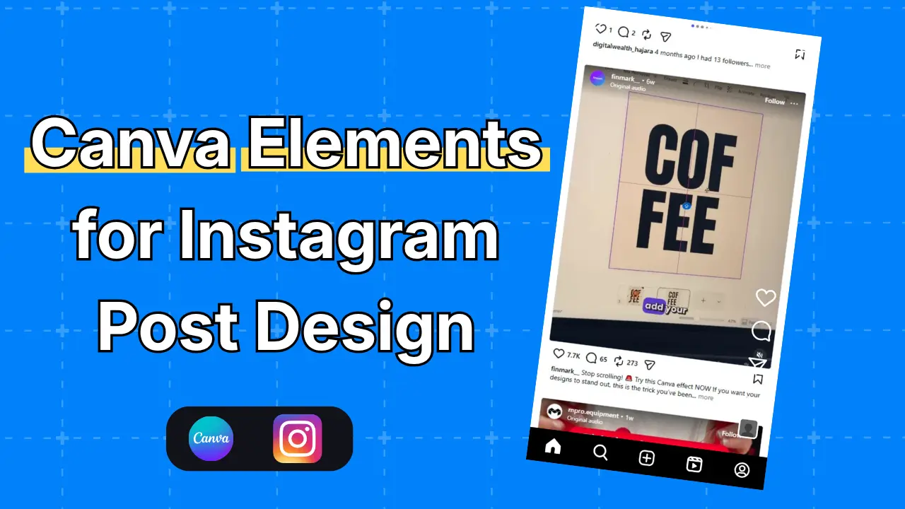 Canva Elements for Instagram Post Design