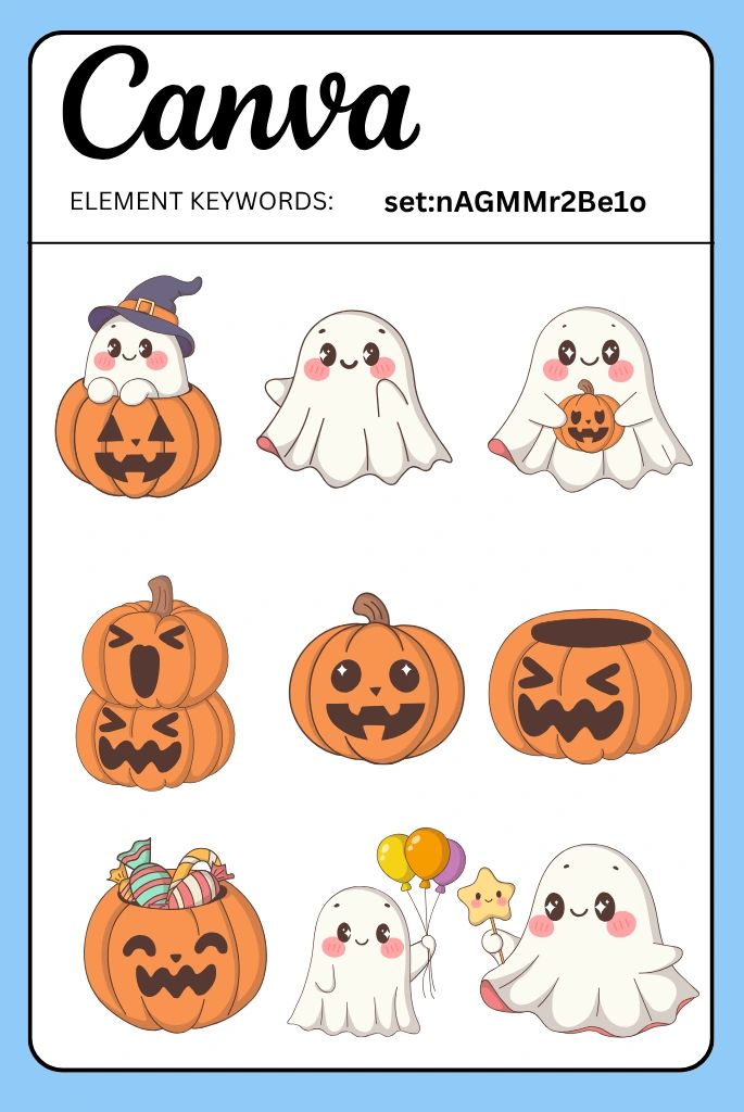 Cute Ghosts and Pumpkins