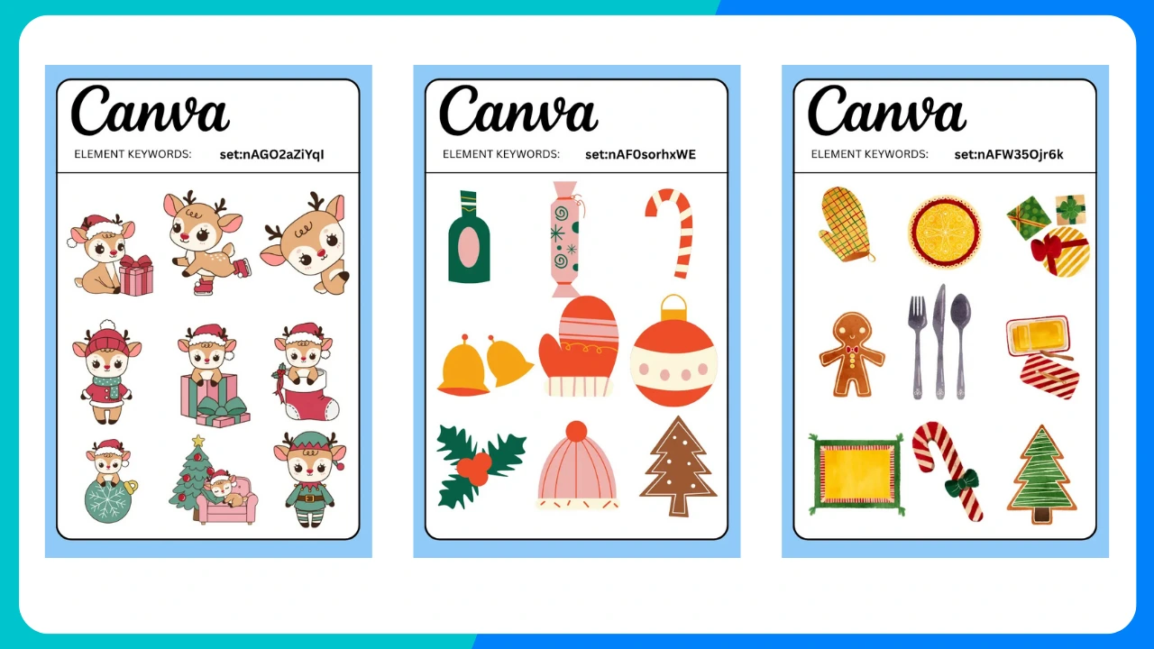 Cute Christmas Canva Element Codes