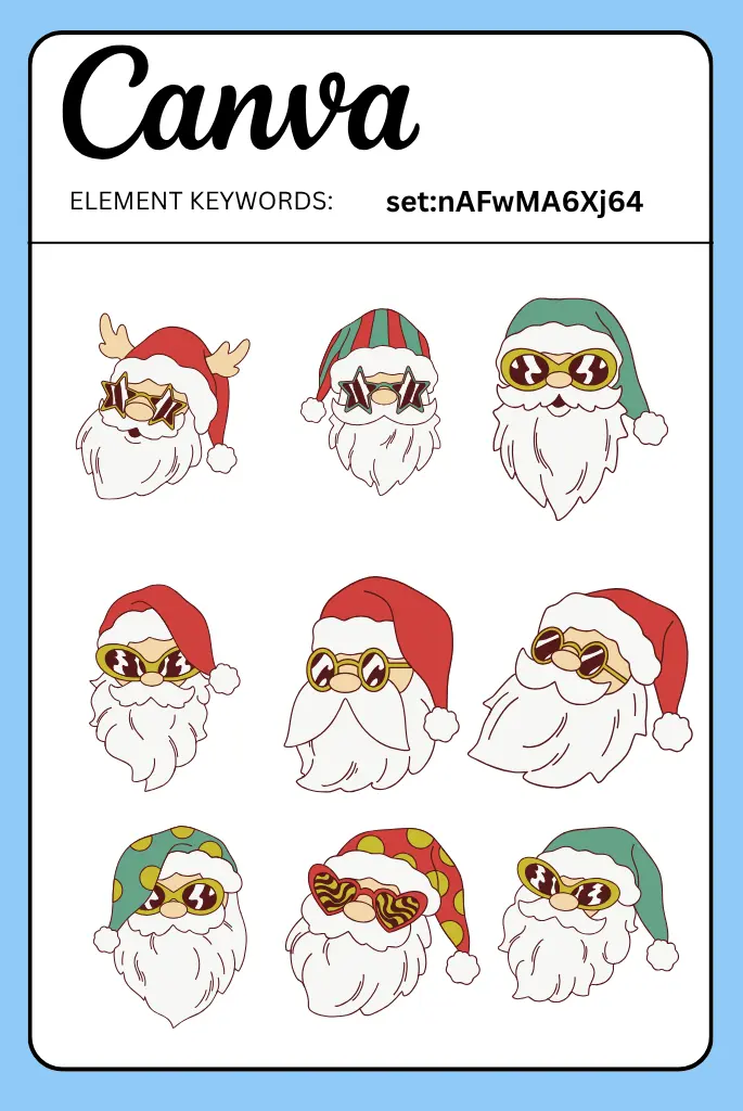 Groovy Santa canva Elements