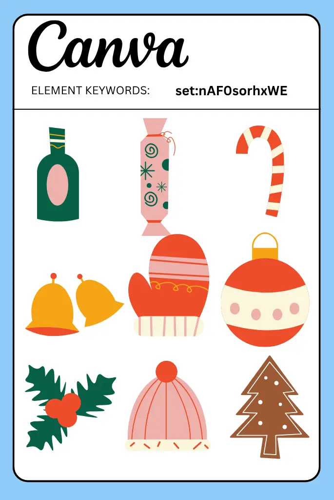 Simple Christmas Graphics canva elements.